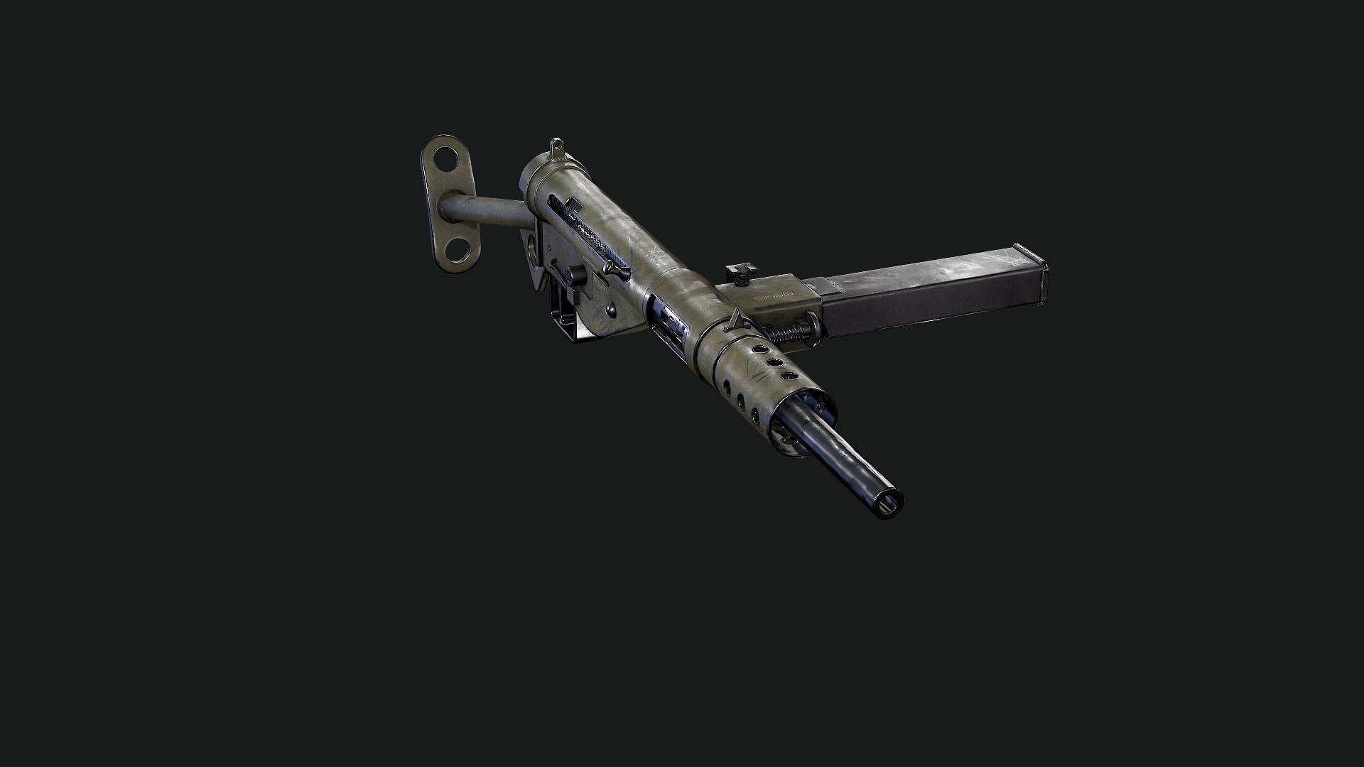 Sten Mk2 Low-poly 3D model_26