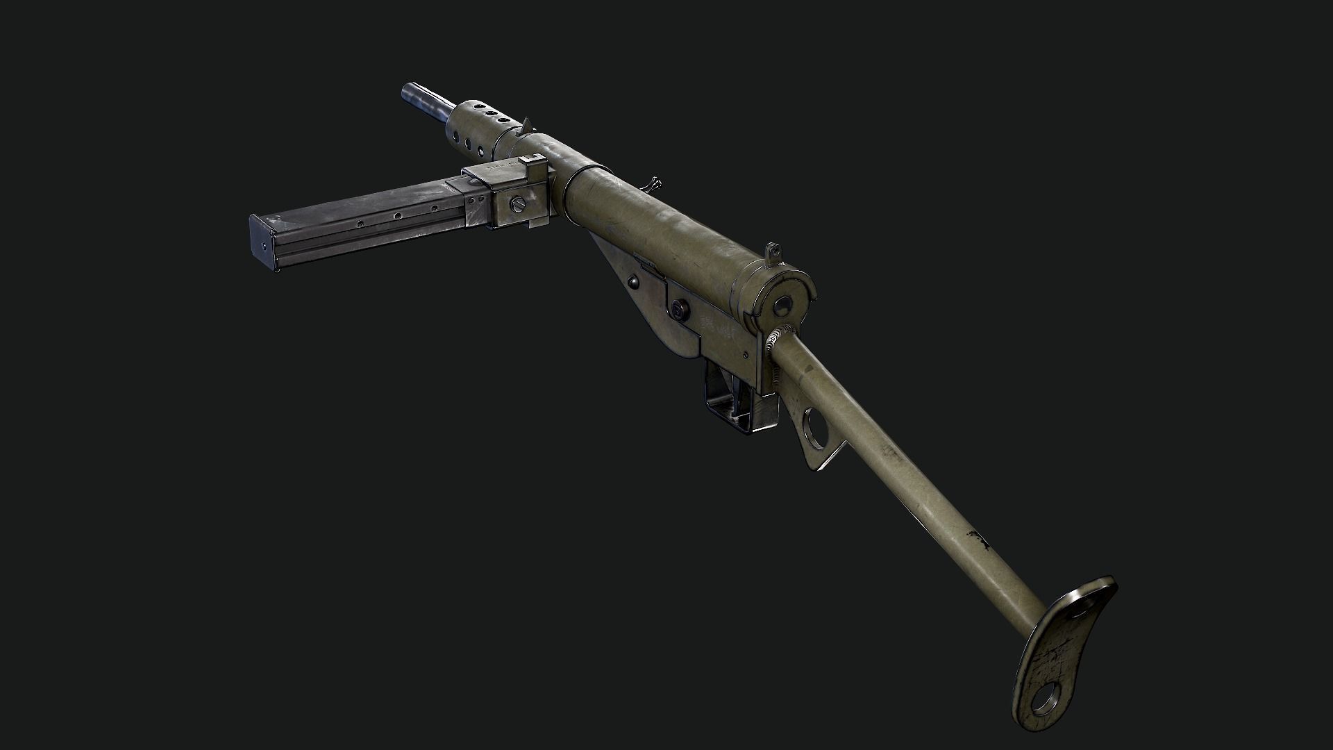 Sten Mk2 Low-poly 3D model_43