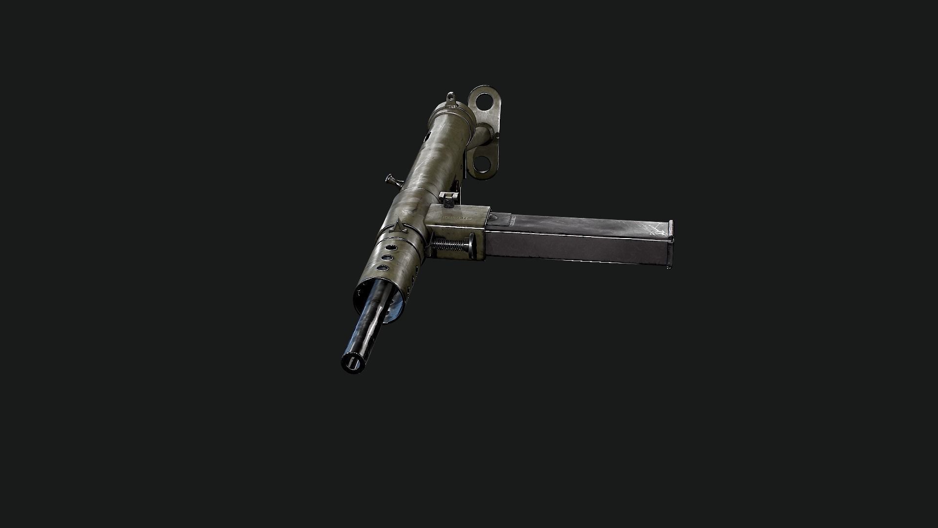 Sten Mk2 Low-poly 3D model_29