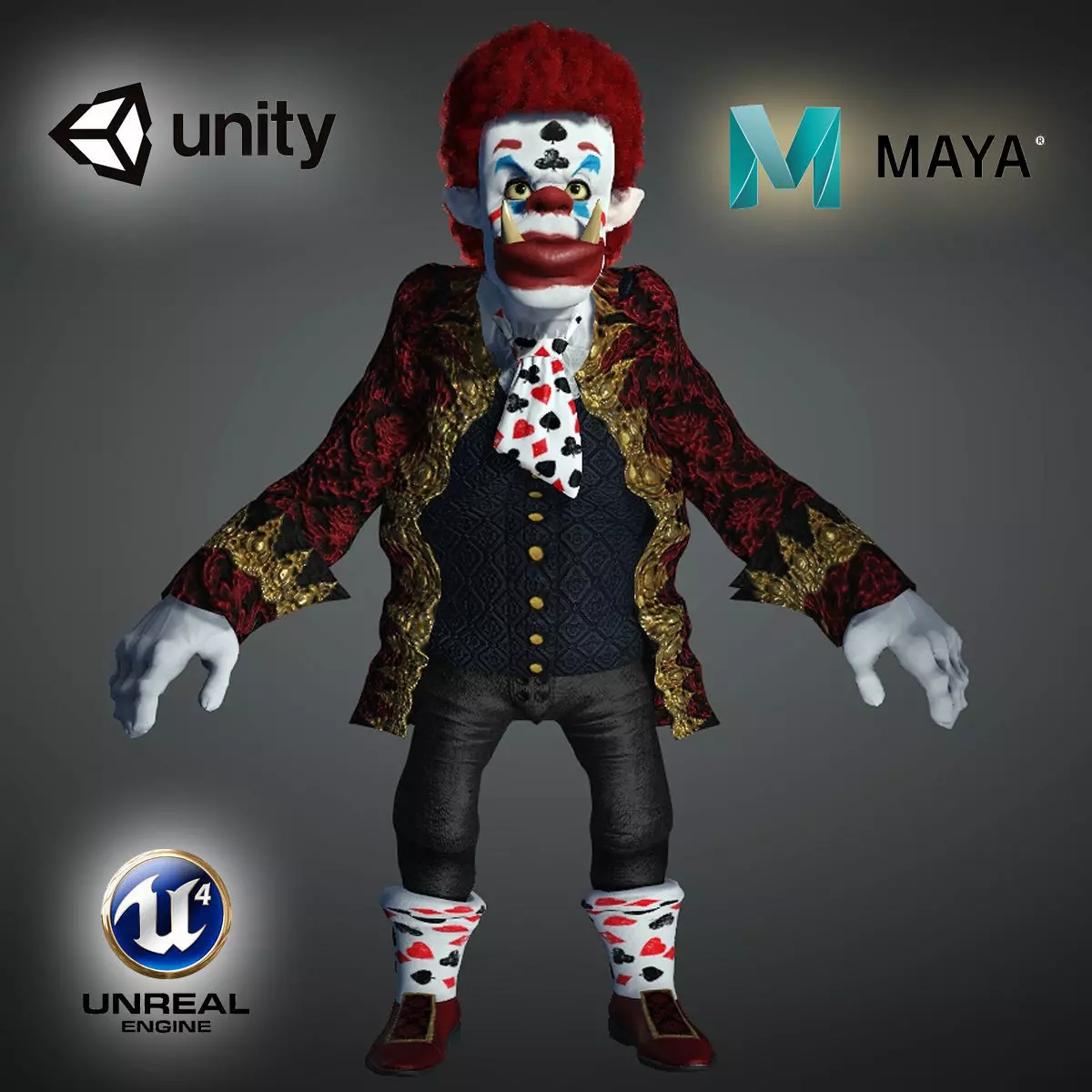 Cardsman High quality 3D character full Rigged and Animated 3D model