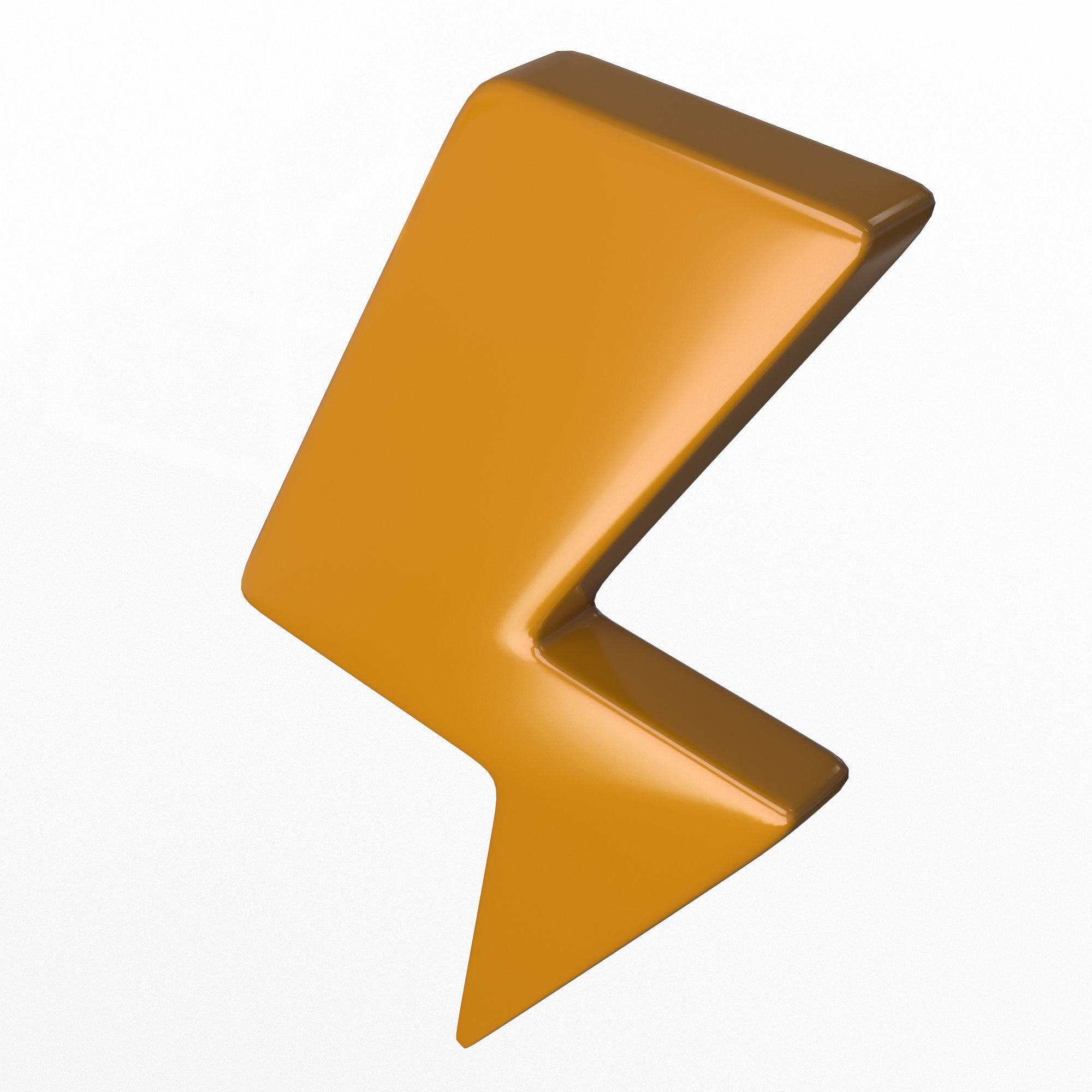 Thunder Symbol Low-poly 3D model_3