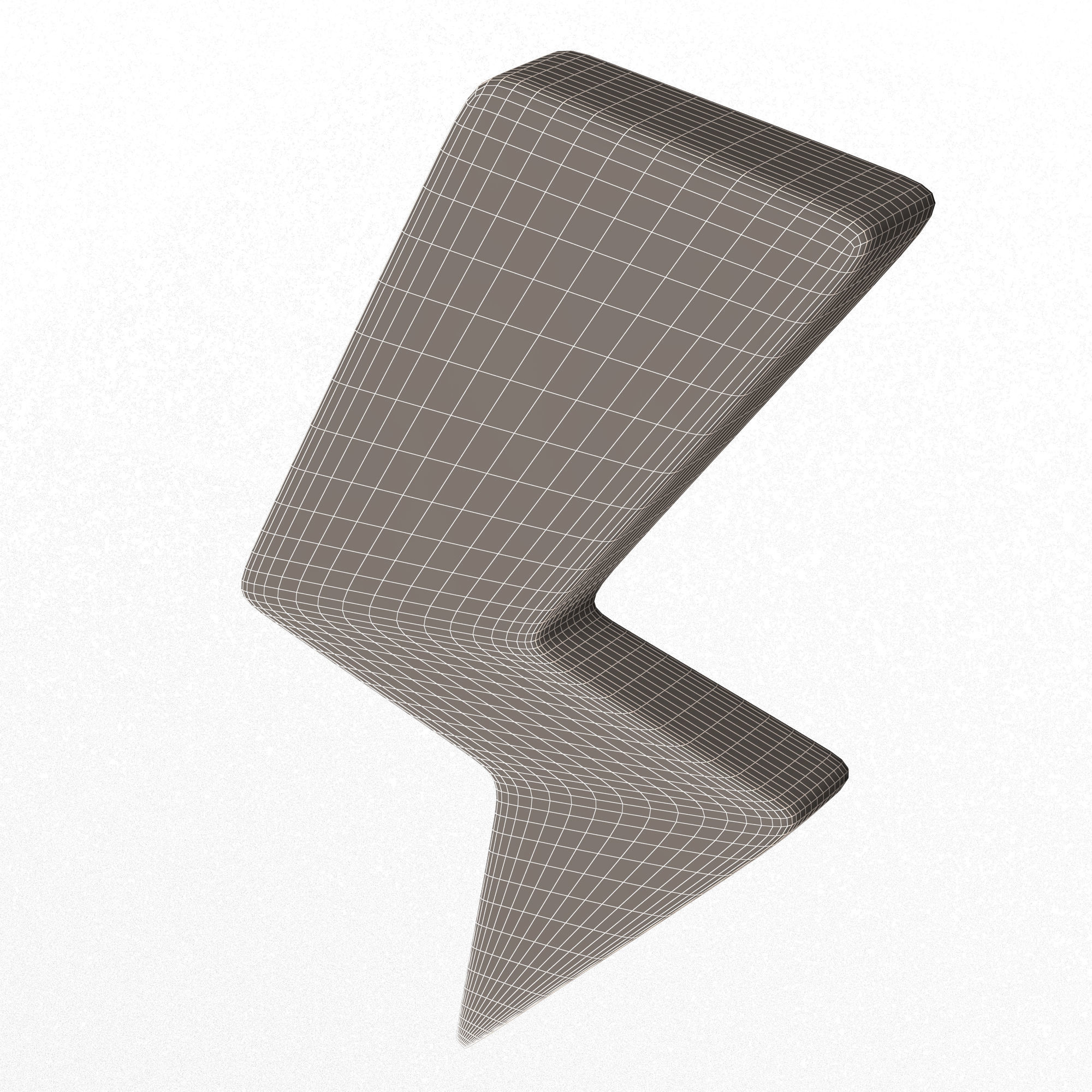 Thunder Symbol Low-poly 3D model_9