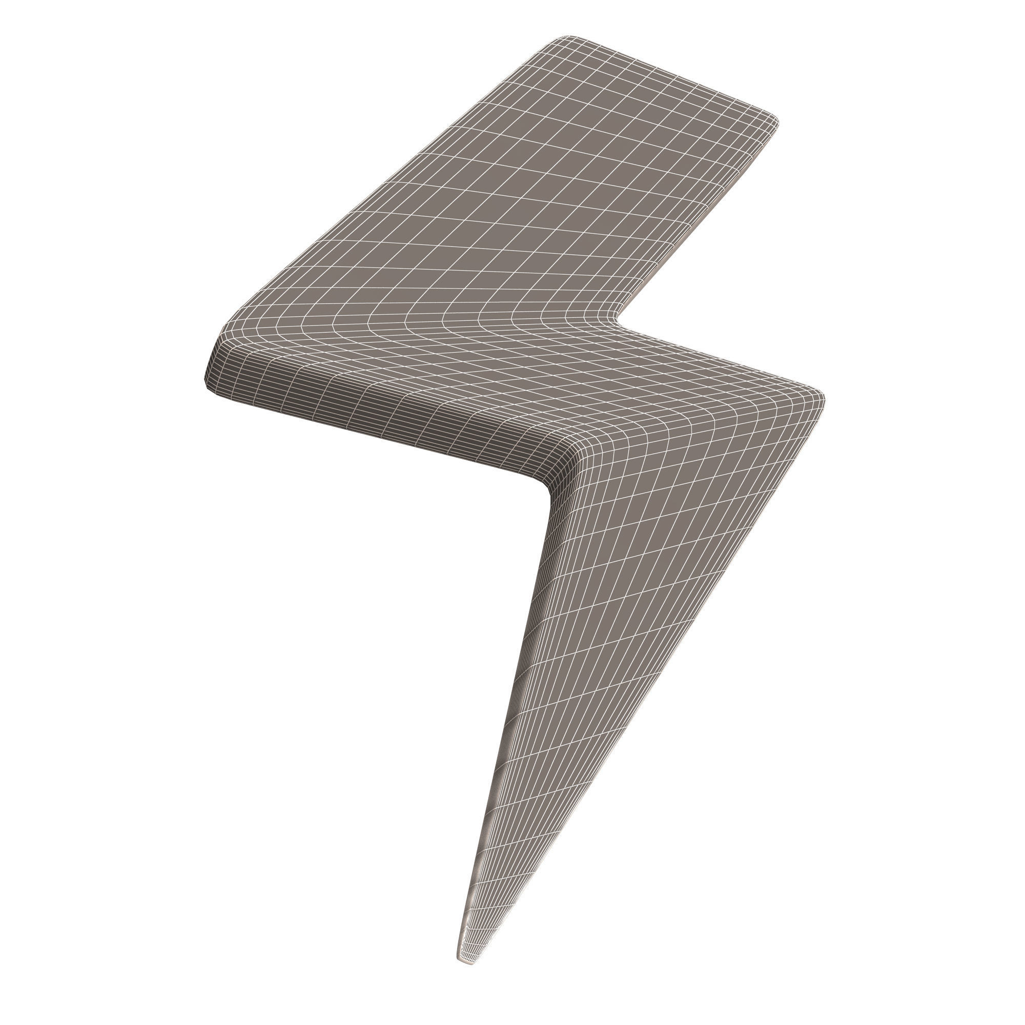 Thunder Symbol Low-poly 3D model_7