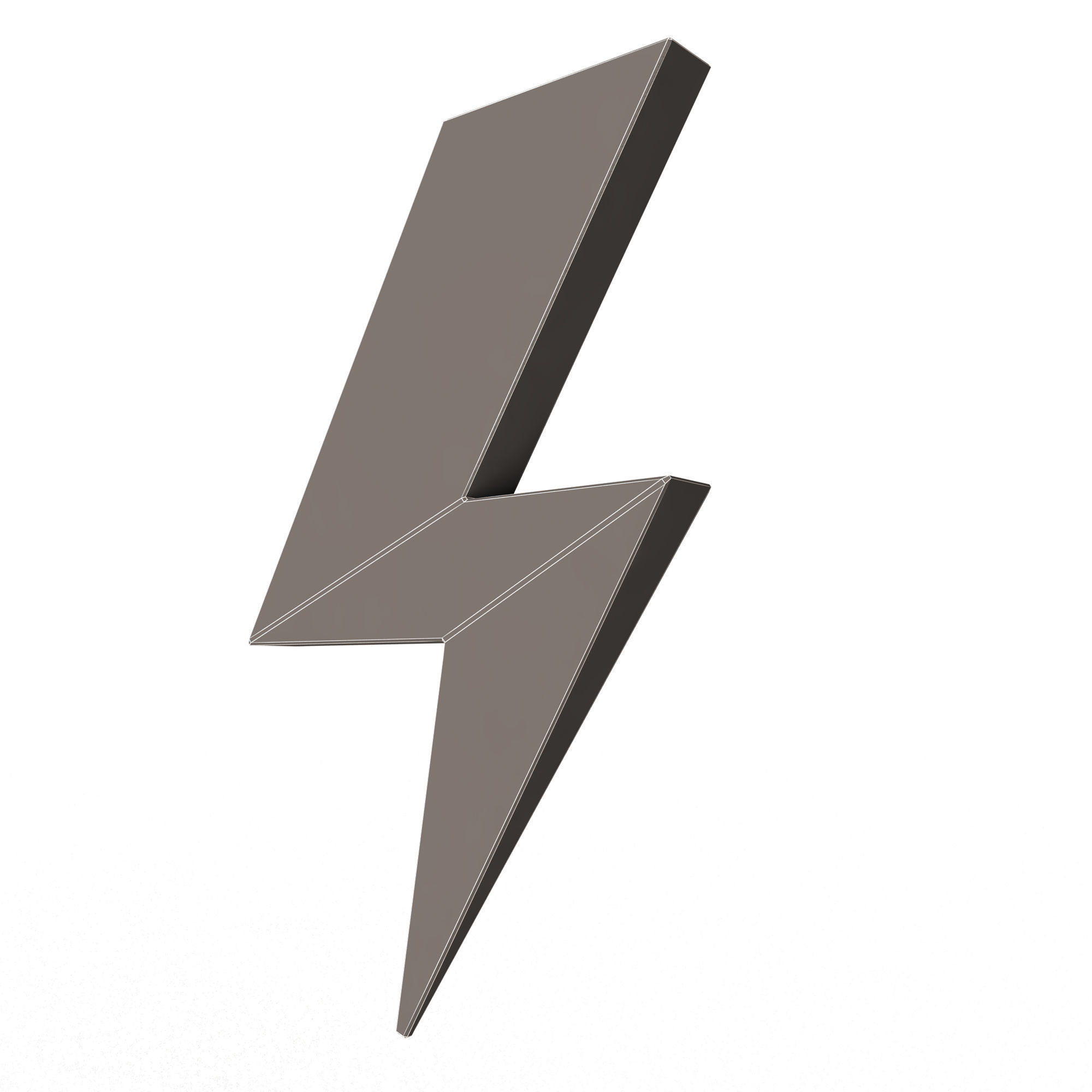 Thunder Symbol Low-poly 3D model_14