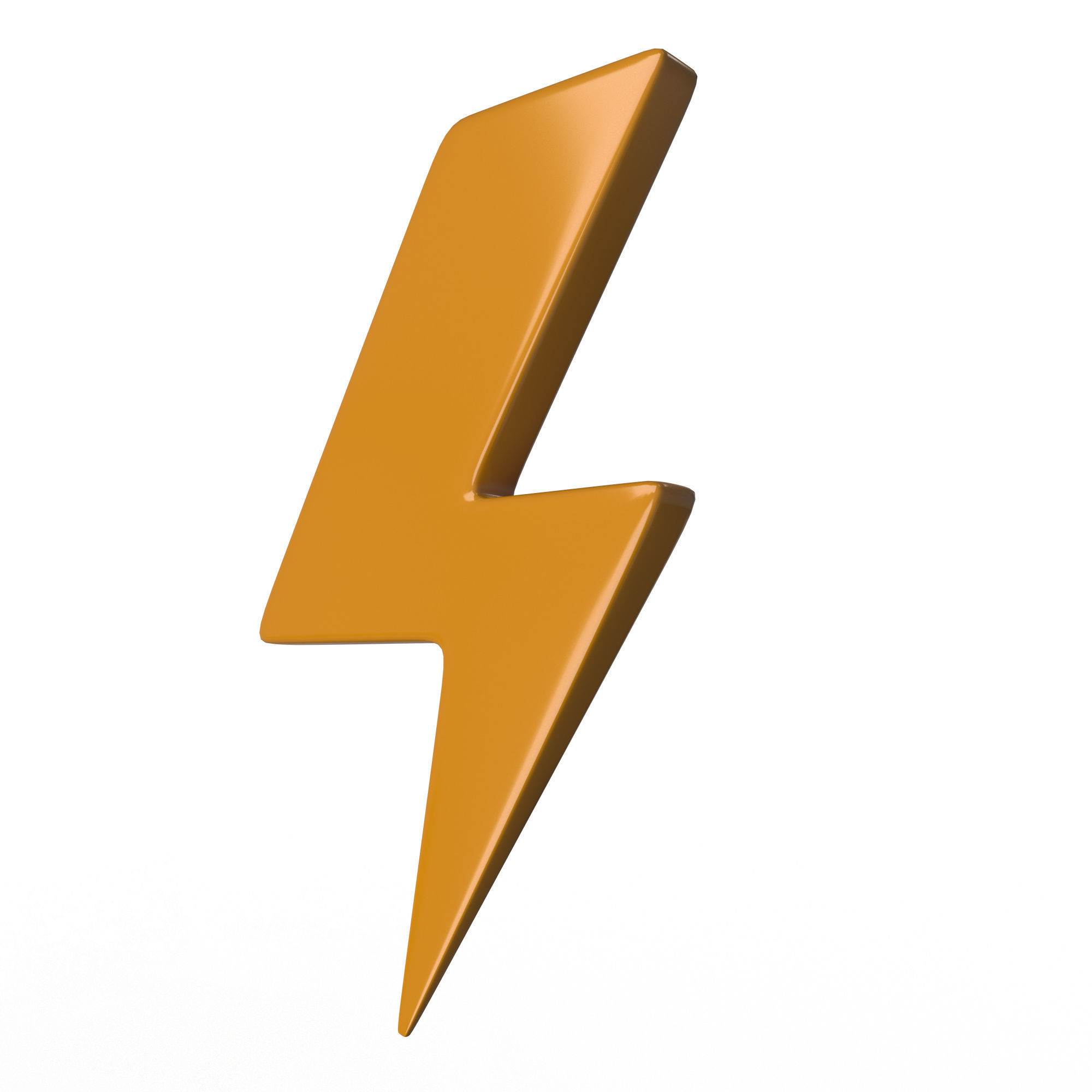 Thunder Symbol Low-poly 3D model_2