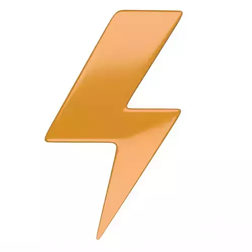 Thunder Symbol Low-poly 3D model