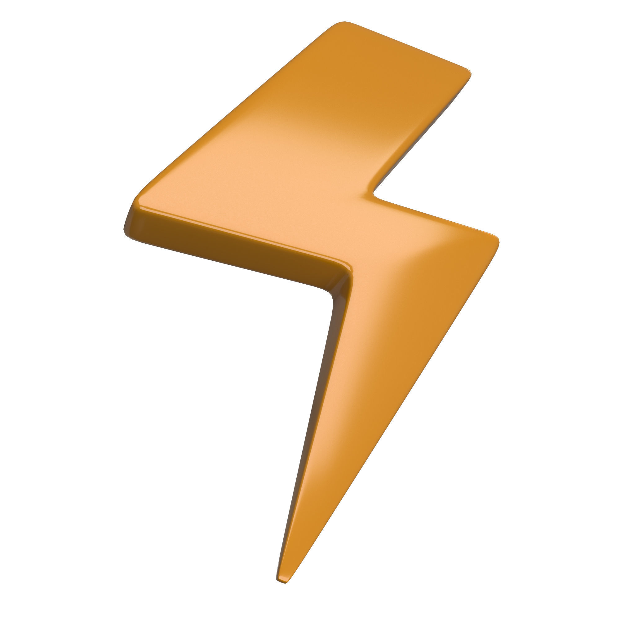 Thunder Symbol Low-poly 3D model_1