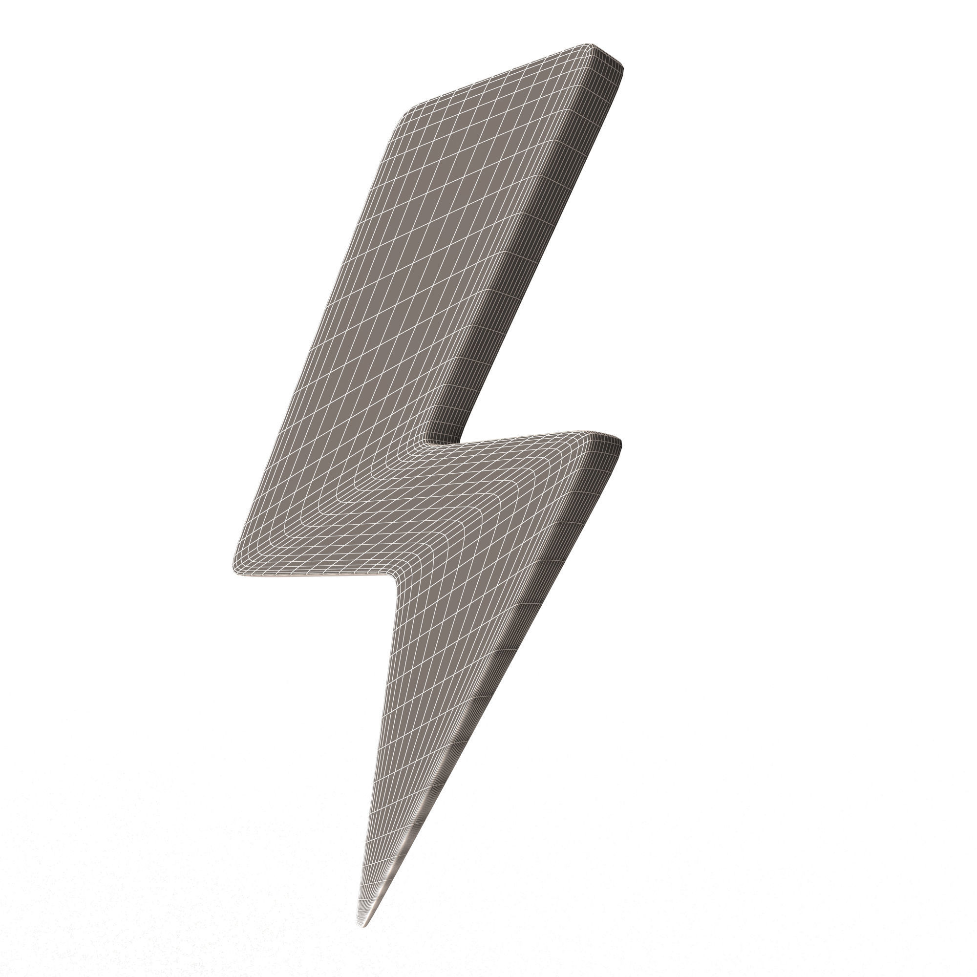 Thunder Symbol Low-poly 3D model_8