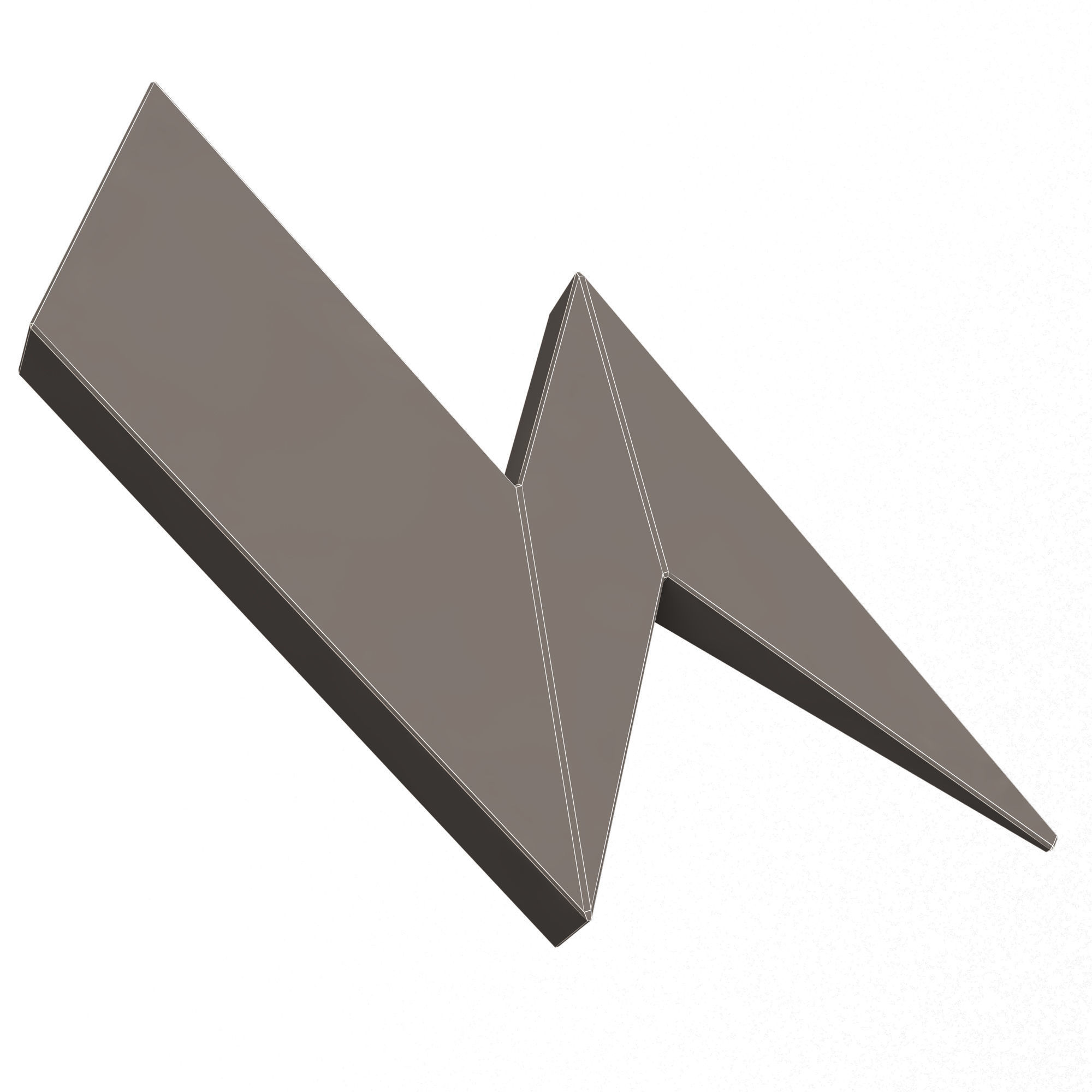 Thunder Symbol Low-poly 3D model_17