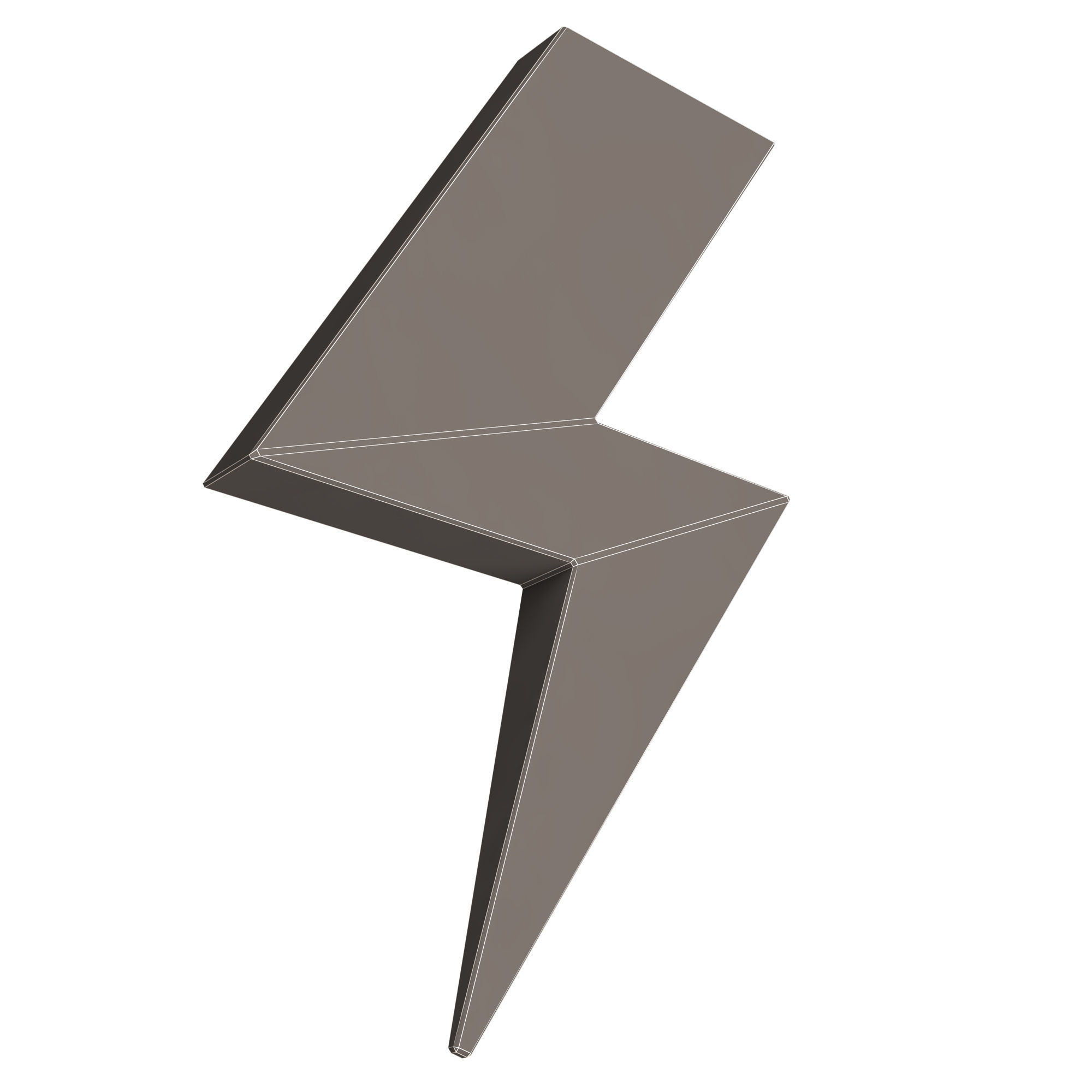 Thunder Symbol Low-poly 3D model_16