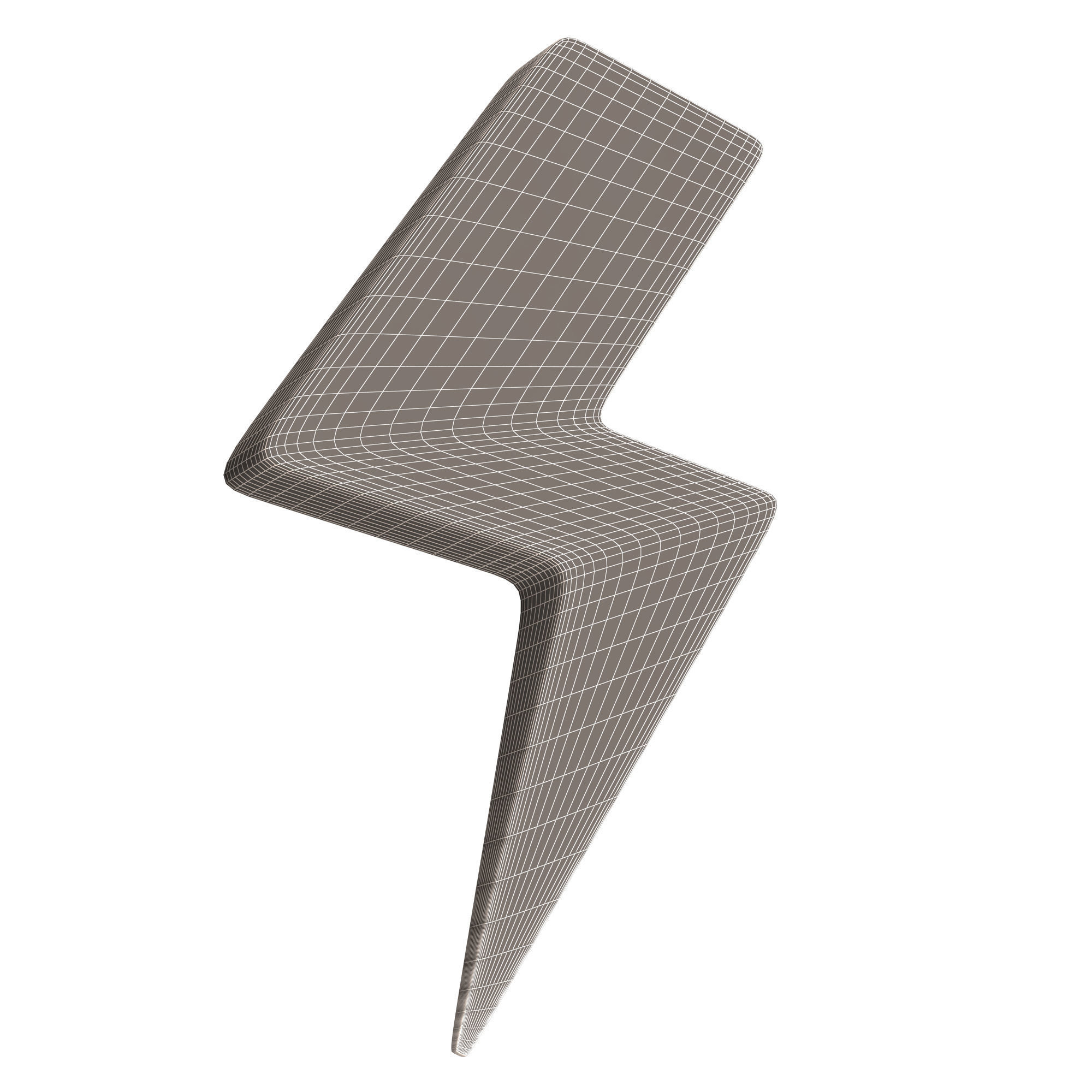 Thunder Symbol Low-poly 3D model_10