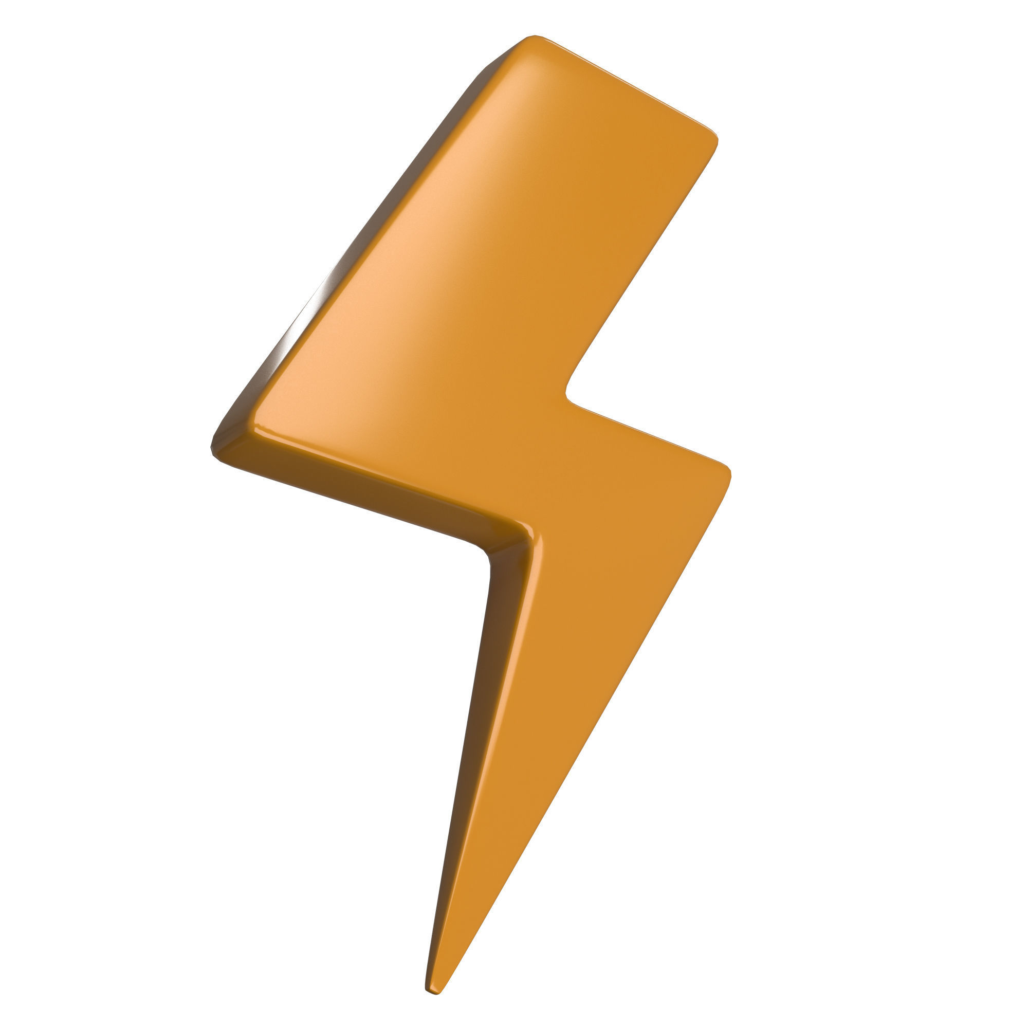 Thunder Symbol Low-poly 3D model_4