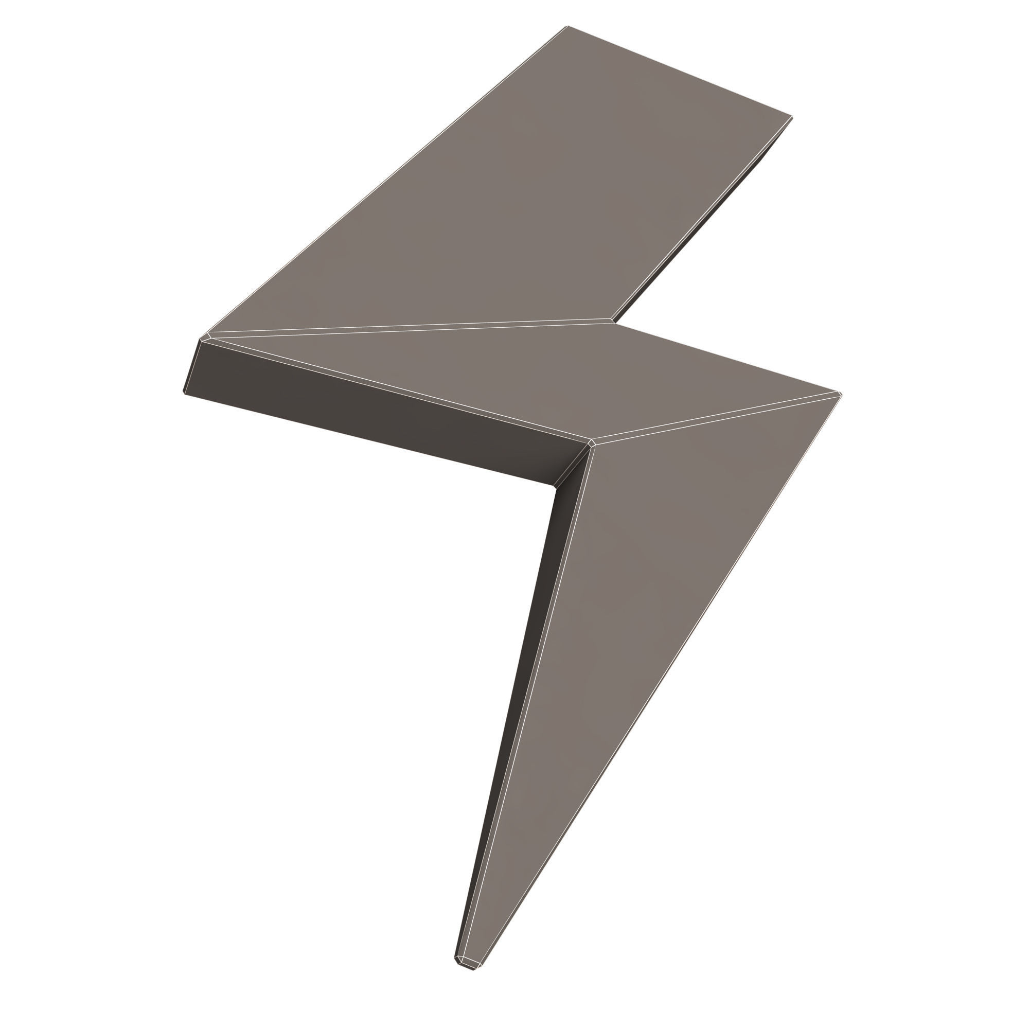 Thunder Symbol Low-poly 3D model_13