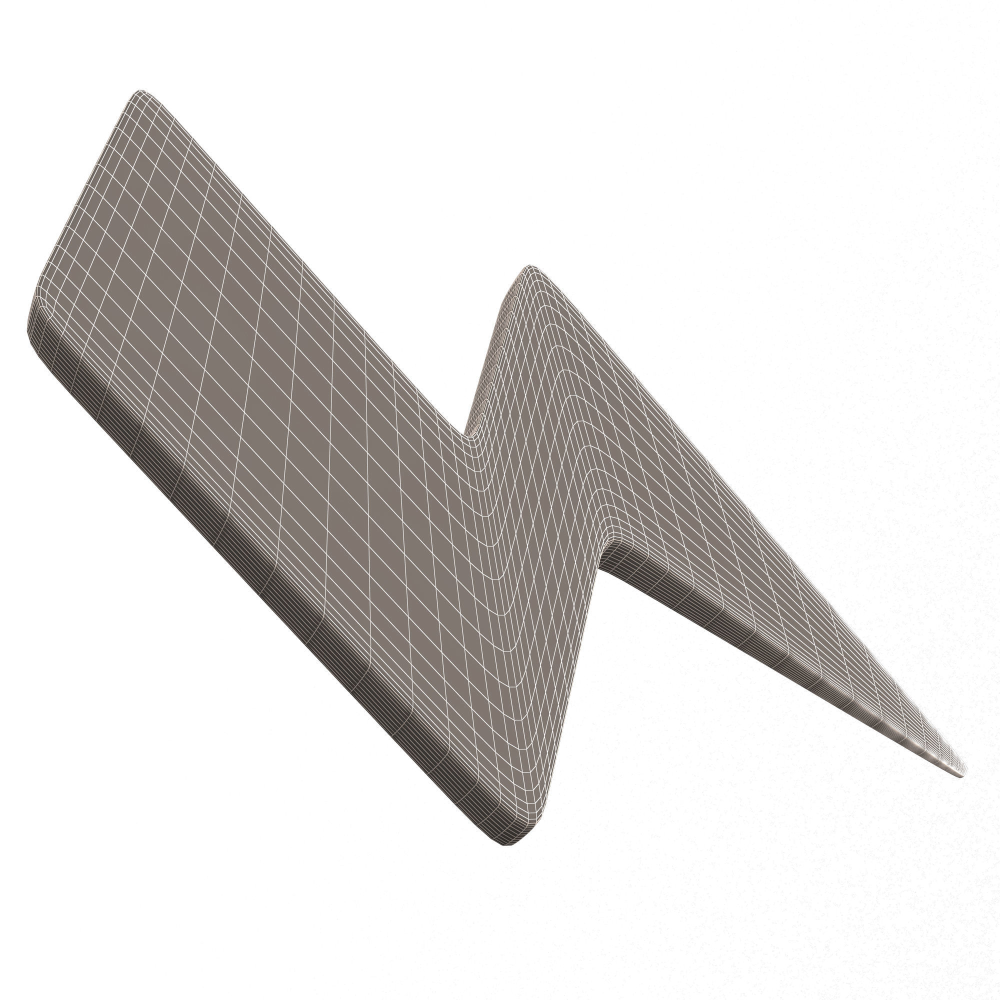 Thunder Symbol Low-poly 3D model_11