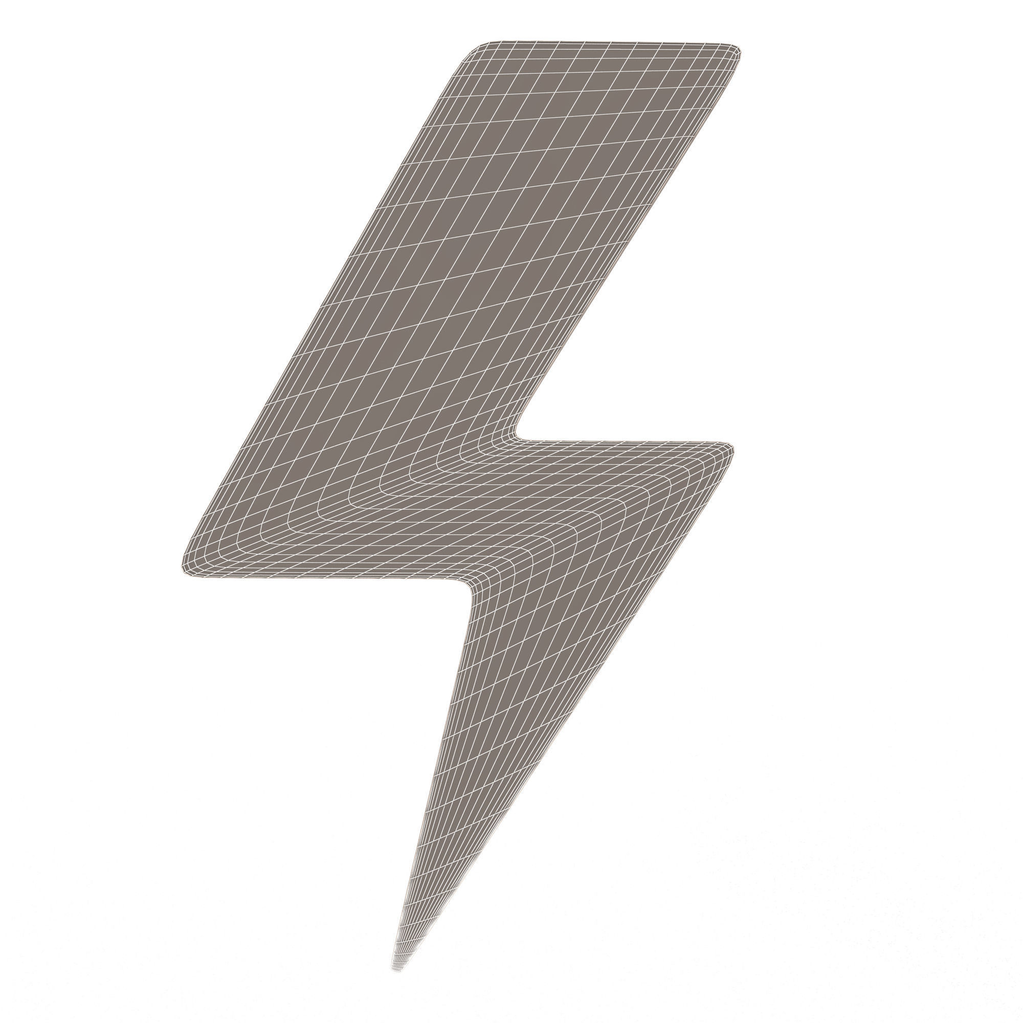 Thunder Symbol Low-poly 3D model_6