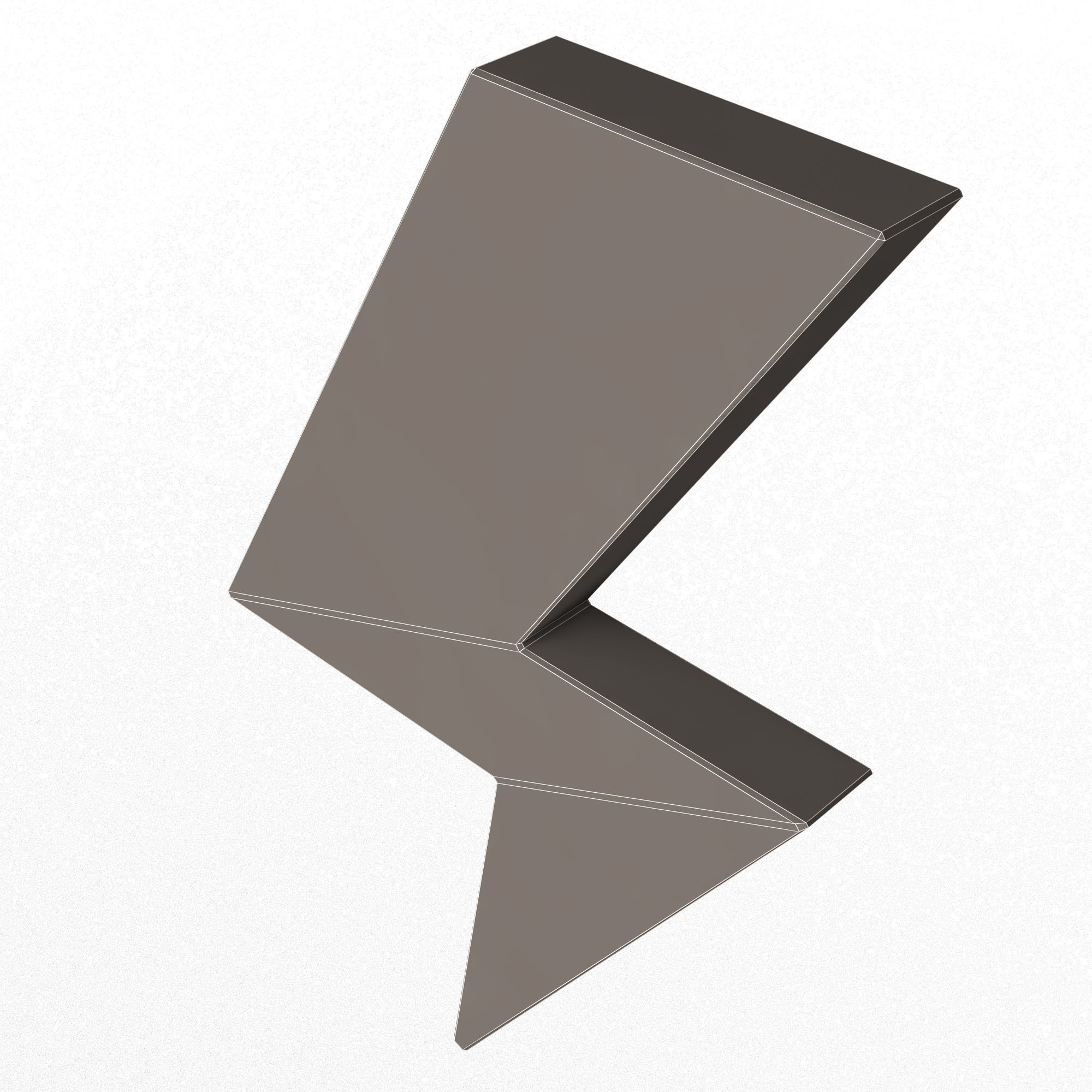 Thunder Symbol Low-poly 3D model_15
