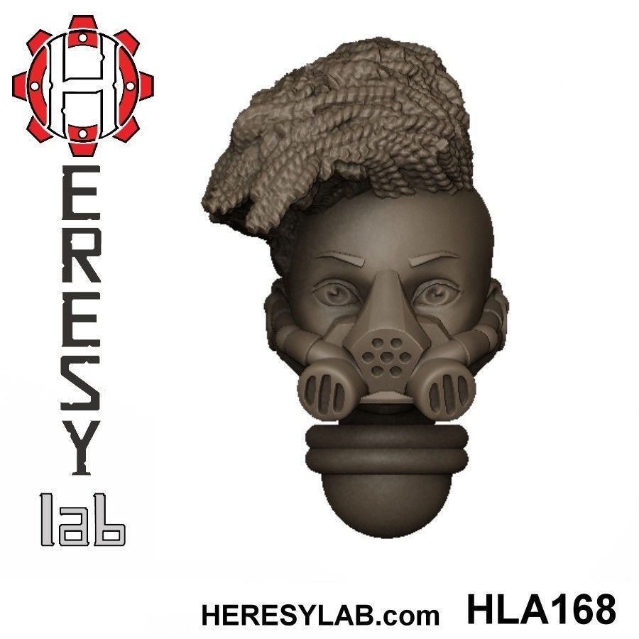 Heresylab - Female Sci-Fi heads for conversions SET 16 of 21 3D print model_3