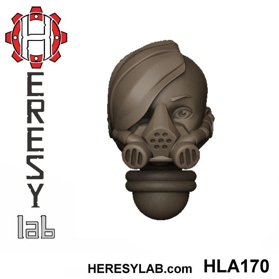 Heresylab - Female Sci-Fi heads for conversions SET 16 of 21 3D print model_5