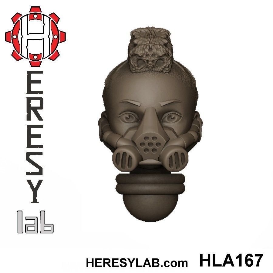 Heresylab - Female Sci-Fi heads for conversions SET 16 of 21 3D print model_2