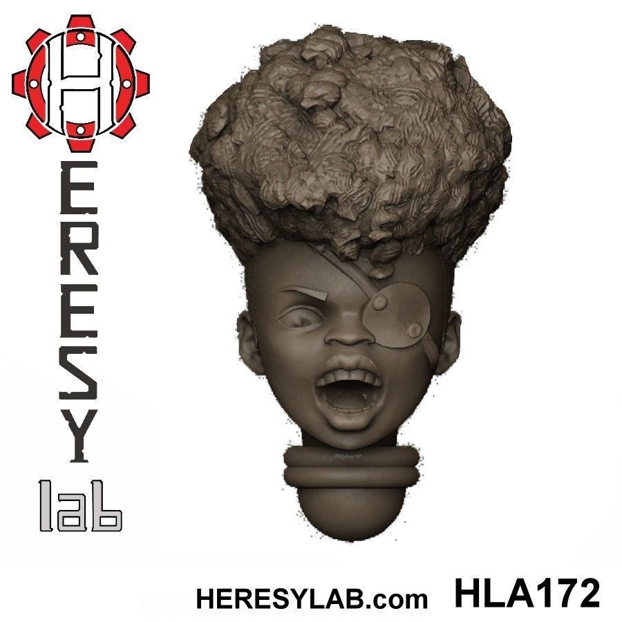Heresylab - Female Sci-Fi heads for conversions SET 17 of 21 3D print model_1