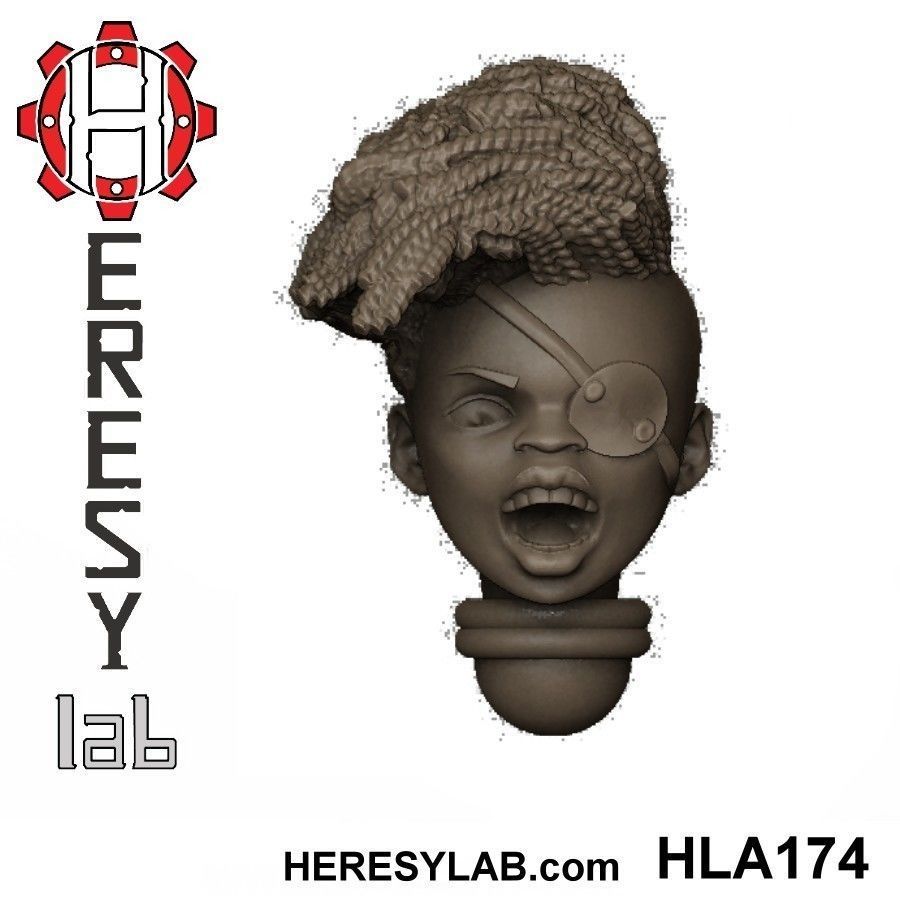 Heresylab - Female Sci-Fi heads for conversions SET 17 of 21 3D print model_3