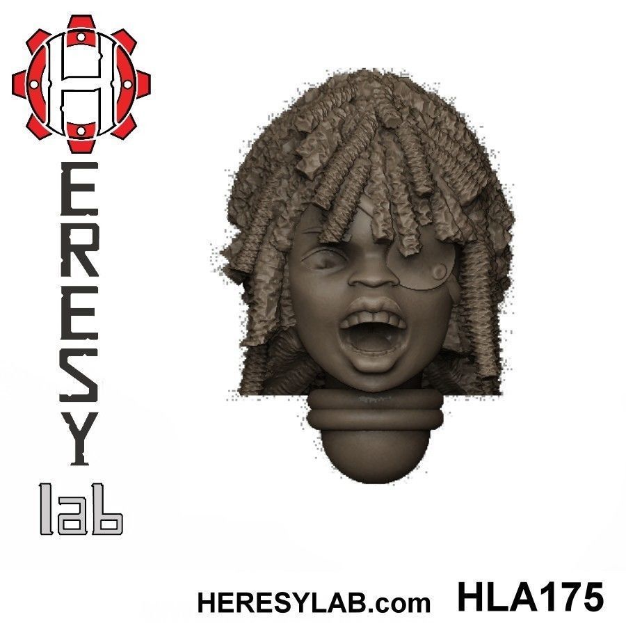 Heresylab - Female Sci-Fi heads for conversions SET 17 of 21 3D print model_4