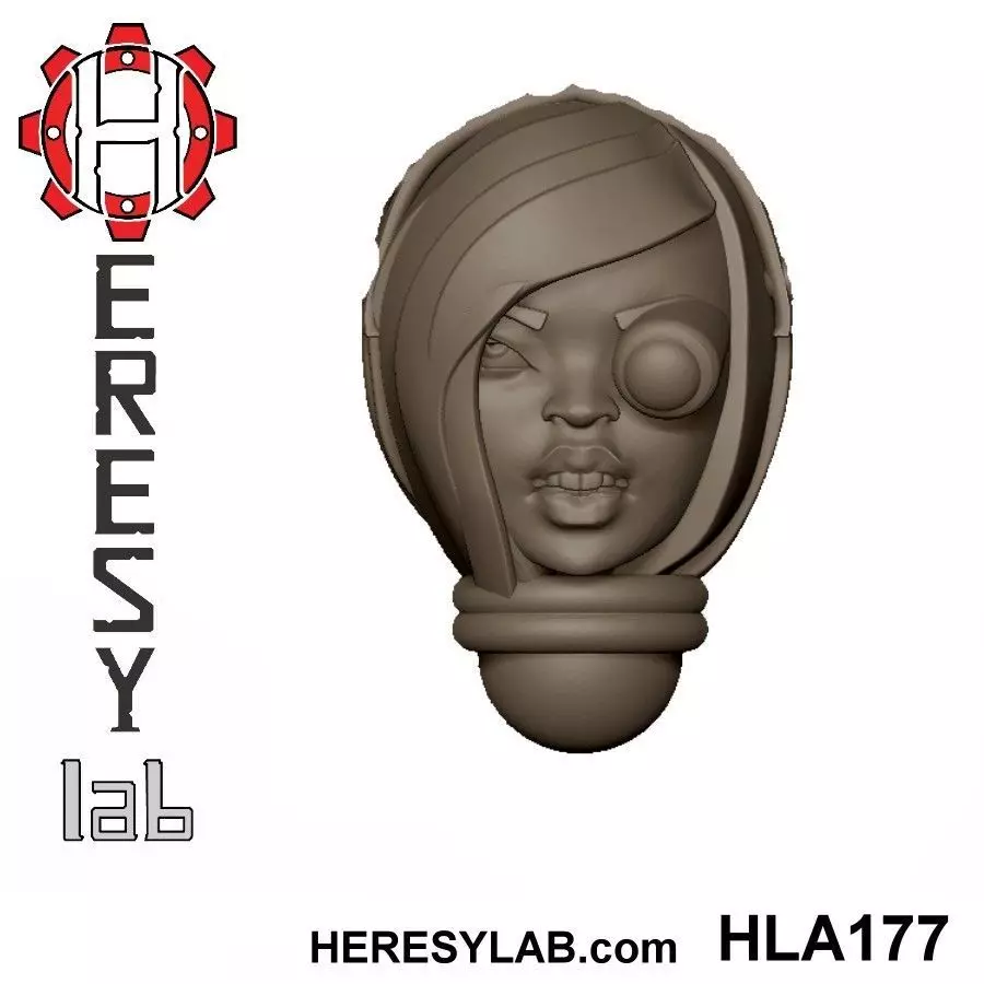 Heresylab - Female Sci-Fi heads for conversions SET 18 of 21 3D print model_0