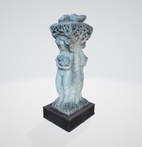 monument4 statue in shape of tree 3D model