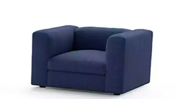 Dark Blue fabric ArmSofa