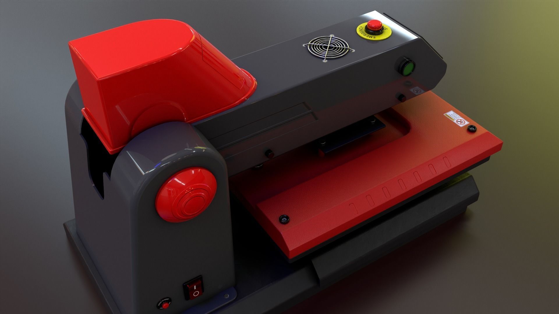 Automatic Flat Bed Heat Press Machine - Model E20S Heat Press Low-poly 3D model_15