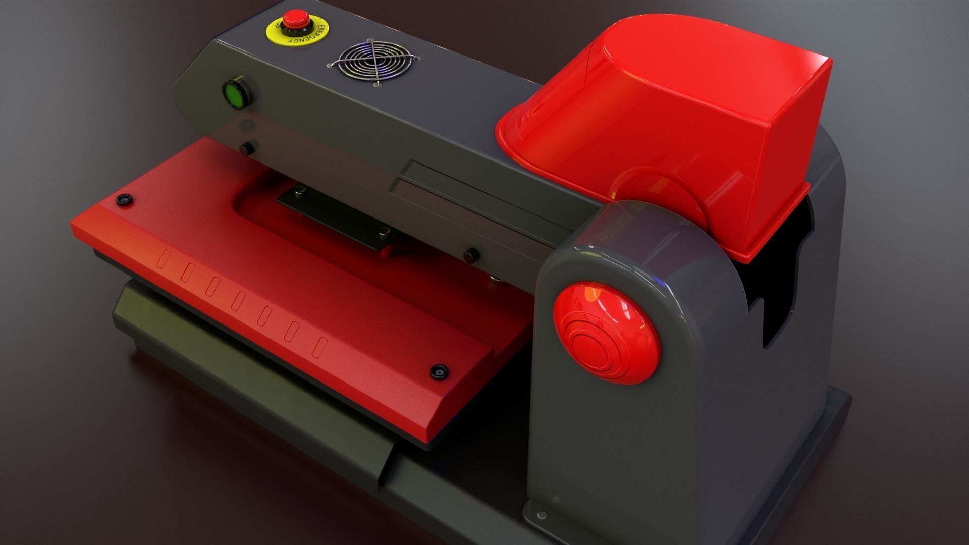 Automatic Flat Bed Heat Press Machine - Model E20S Heat Press Low-poly 3D model_14