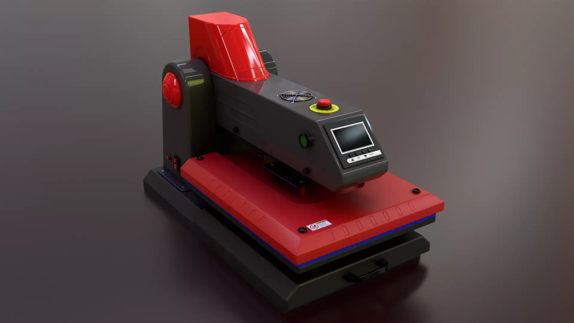 Automatic Flat Bed Heat Press Machine - Model E20S Heat Press Low-poly 3D model_0