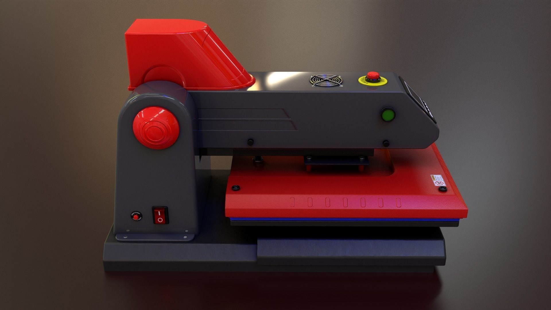 Automatic Flat Bed Heat Press Machine - Model E20S Heat Press Low-poly 3D model_8