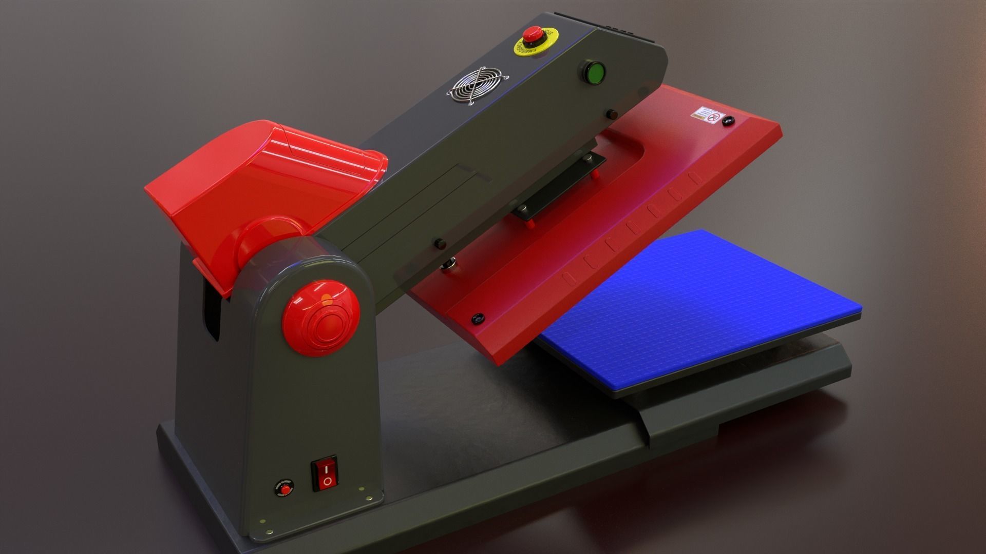 Automatic Flat Bed Heat Press Machine - Model E20S Heat Press Low-poly 3D model_28