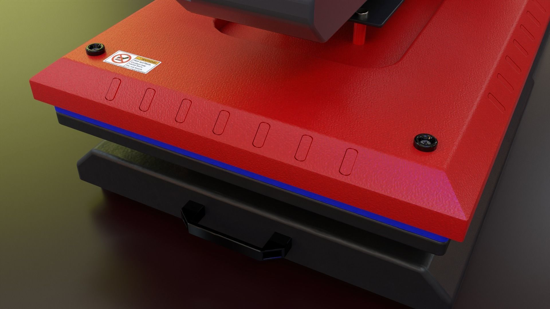 Automatic Flat Bed Heat Press Machine - Model E20S Heat Press Low-poly 3D model_19