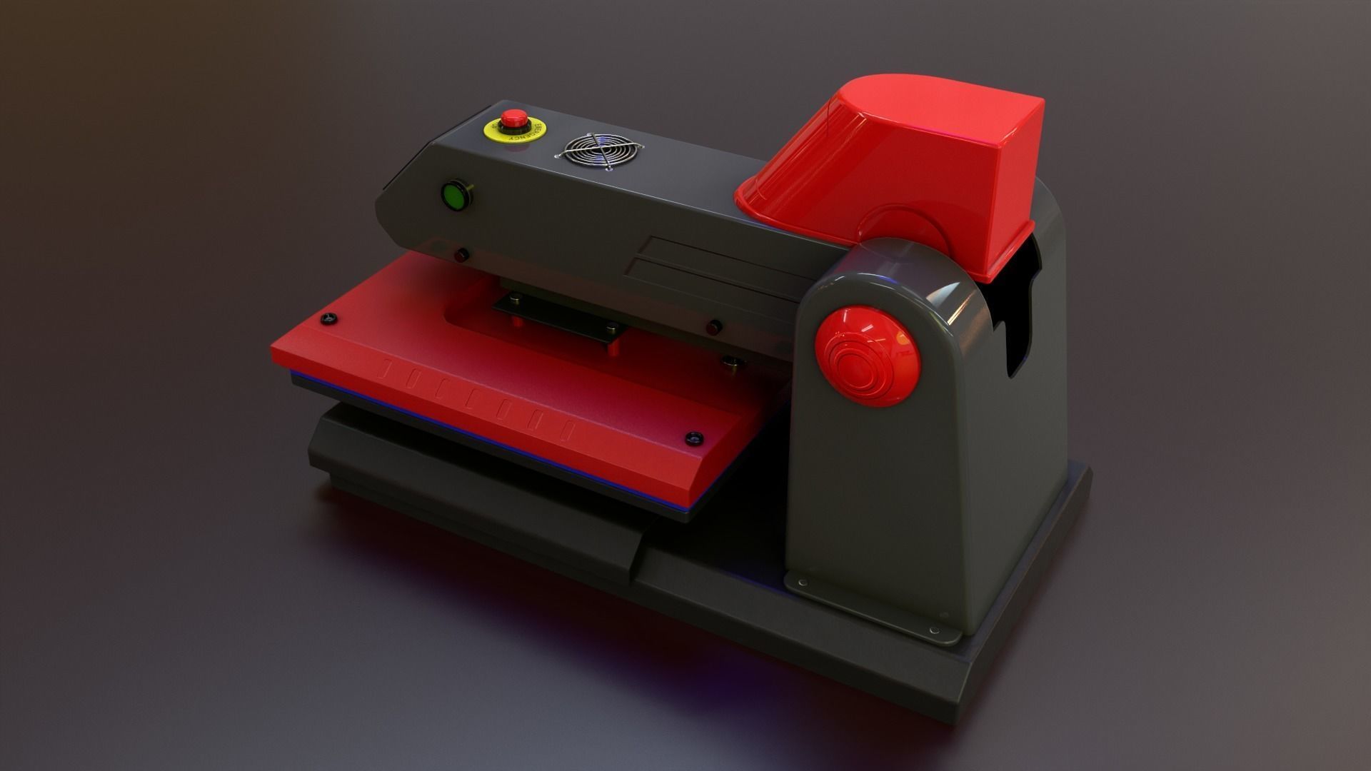 Automatic Flat Bed Heat Press Machine - Model E20S Heat Press Low-poly 3D model_5