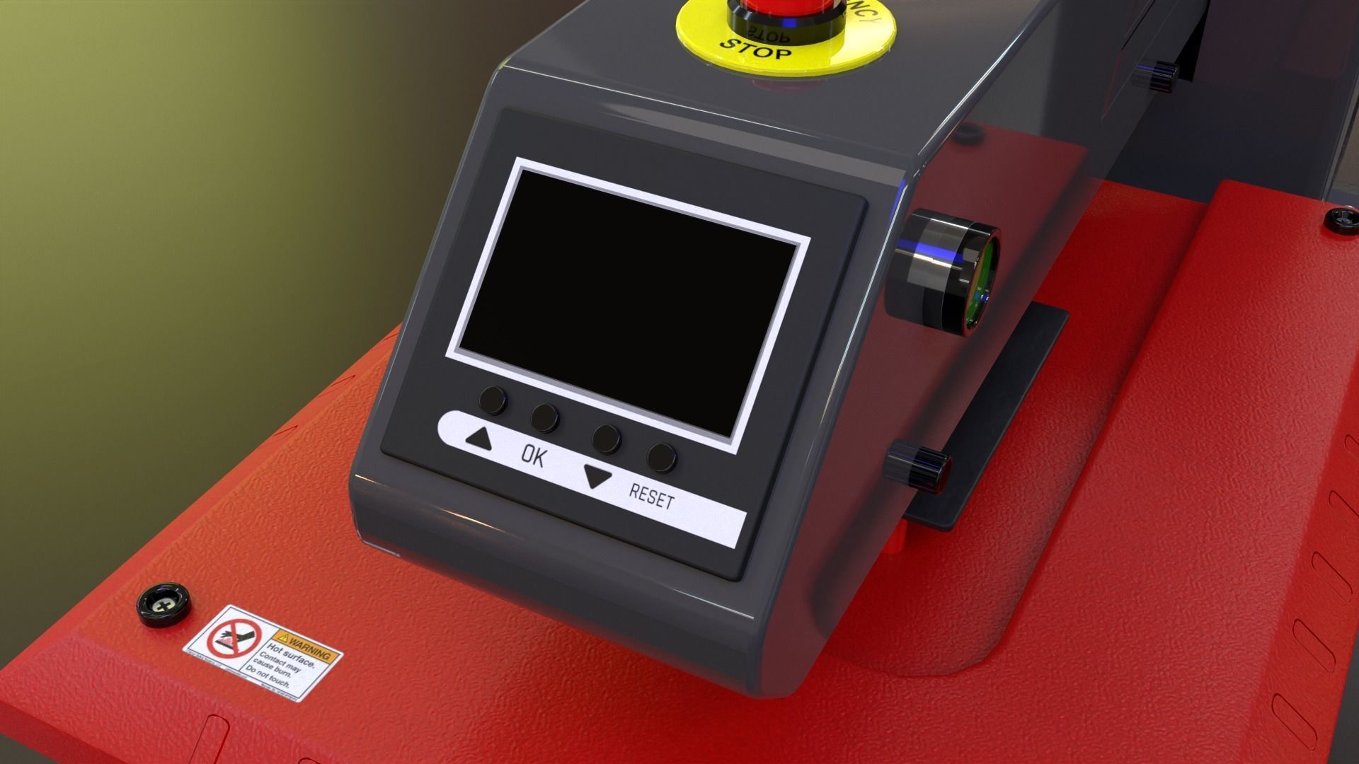 Automatic Flat Bed Heat Press Machine - Model E20S Heat Press Low-poly 3D model_16