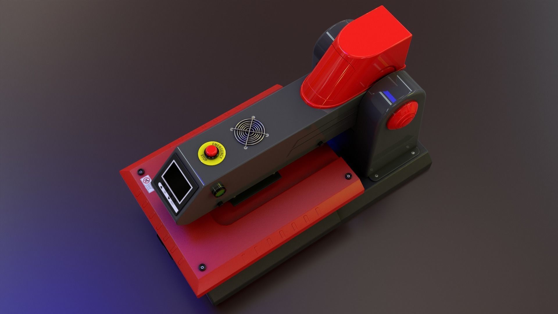 Automatic Flat Bed Heat Press Machine - Model E20S Heat Press Low-poly 3D model_11