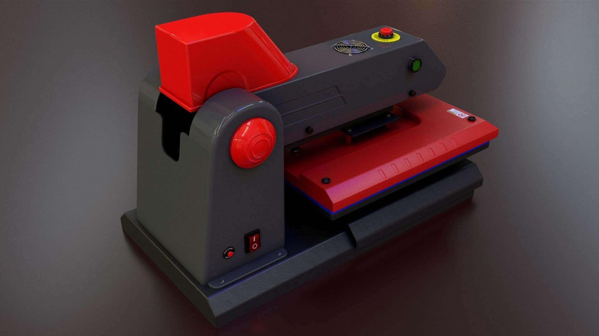 Automatic Flat Bed Heat Press Machine - Model E20S Heat Press Low-poly 3D model_7