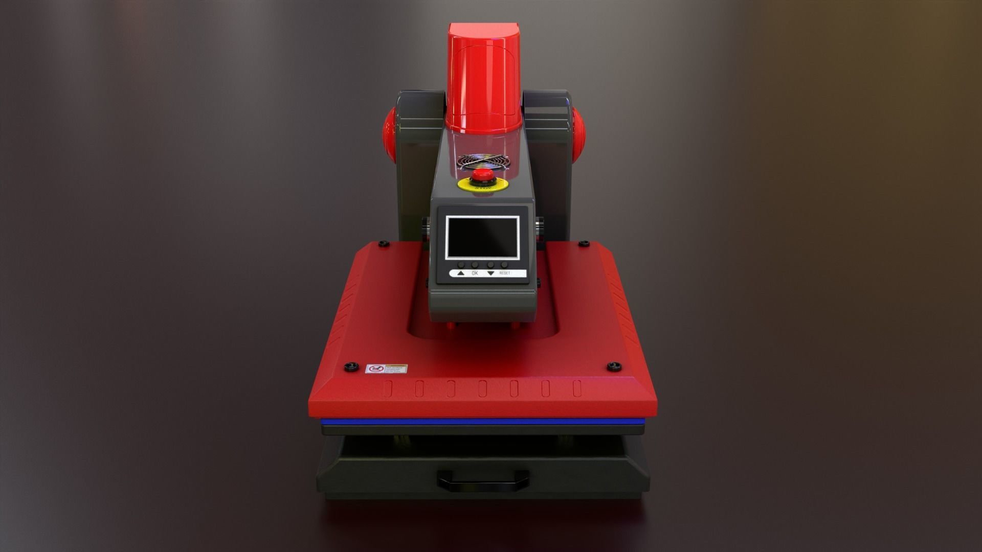 Automatic Flat Bed Heat Press Machine - Model E20S Heat Press Low-poly 3D model_2