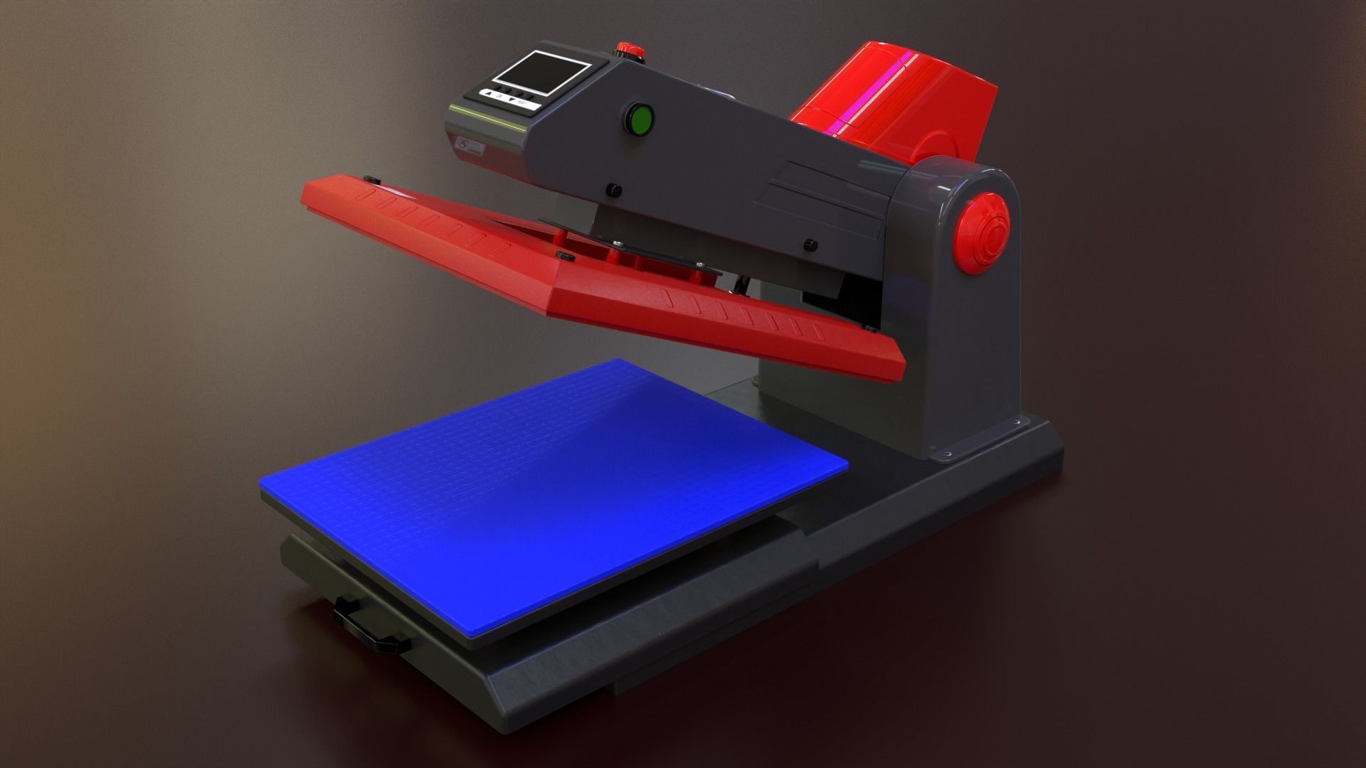 Automatic Flat Bed Heat Press Machine - Model E20S Heat Press Low-poly 3D model_21