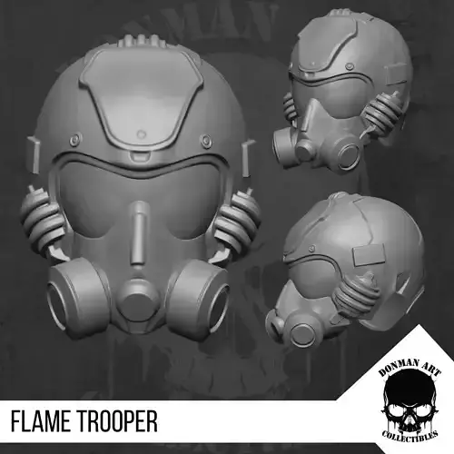 Flame Trooper Head for action figures 3D print model