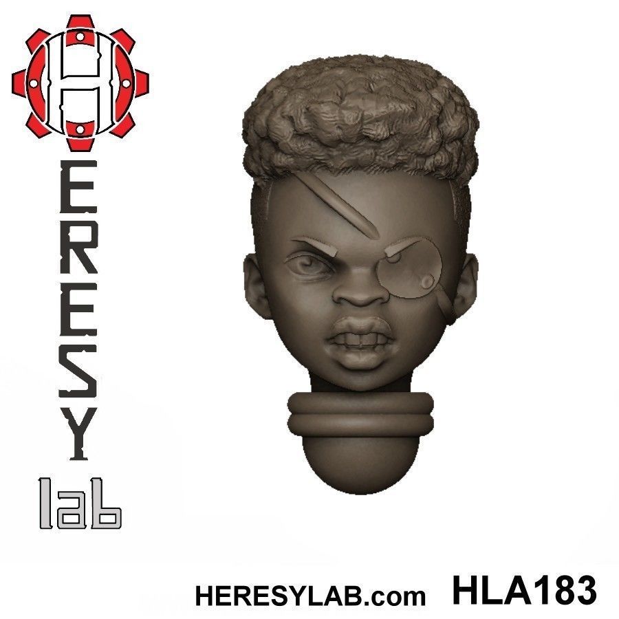 Heresylab - Female Sci-Fi heads for conversions SET 19 of 21 3D print model_1