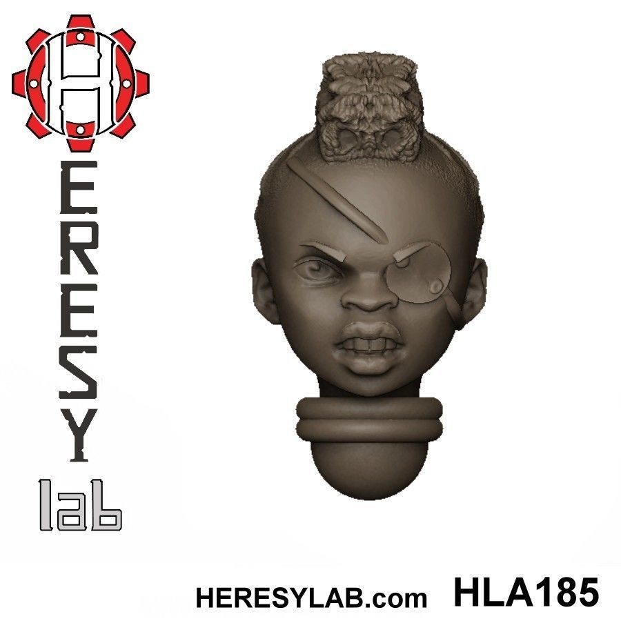 Heresylab - Female Sci-Fi heads for conversions SET 19 of 21 3D print model_3