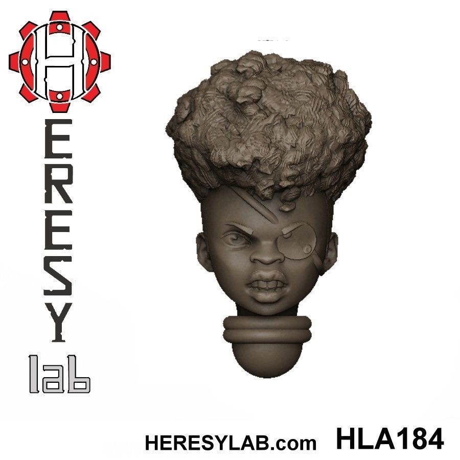 Heresylab - Female Sci-Fi heads for conversions SET 19 of 21 3D print model_2