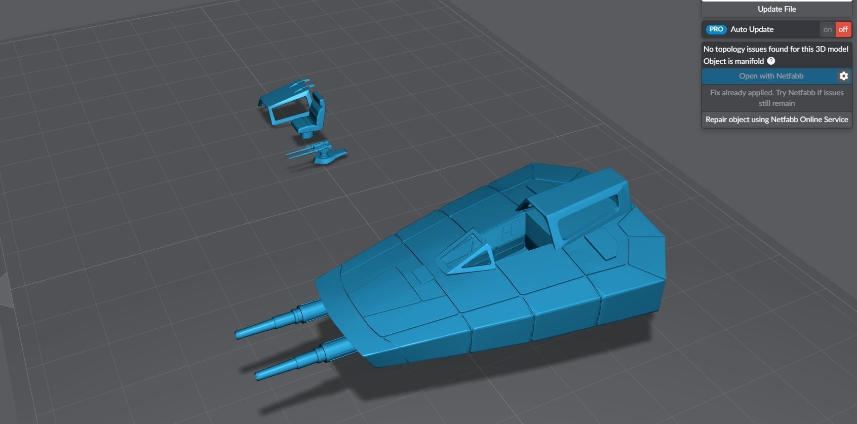 Y wing Scale model 3D print model_6