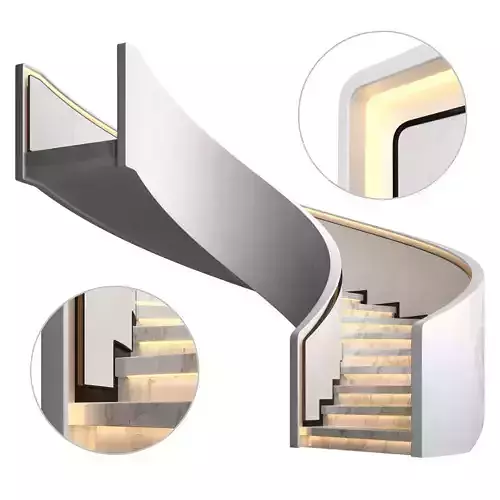 Spiral staircase 8 3D model