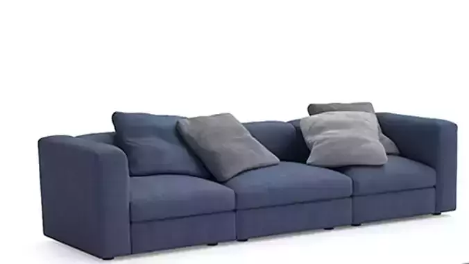 Blue fabric Sofa - 3 Seater