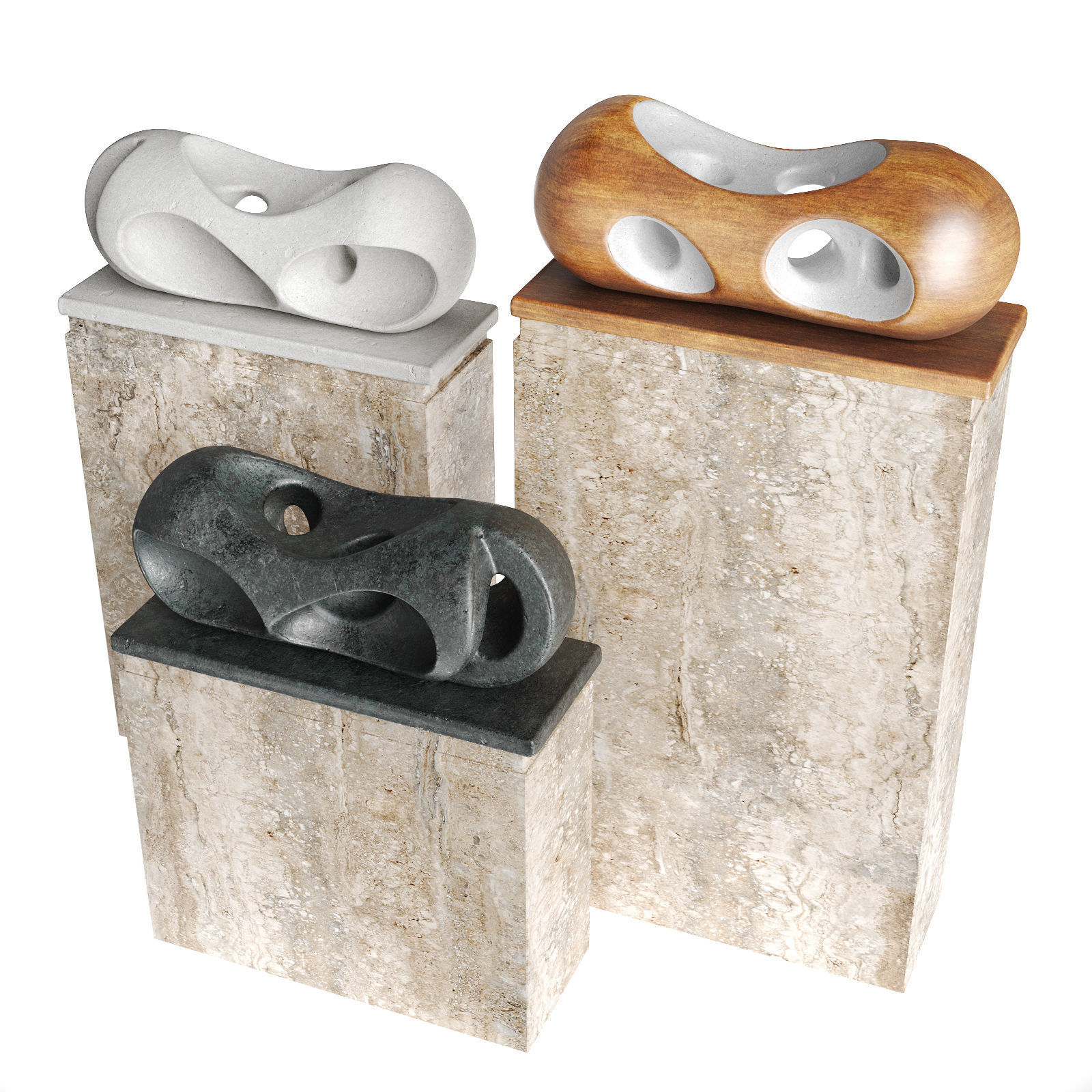 Barbara Hepworth Pendour figure 3D model_4