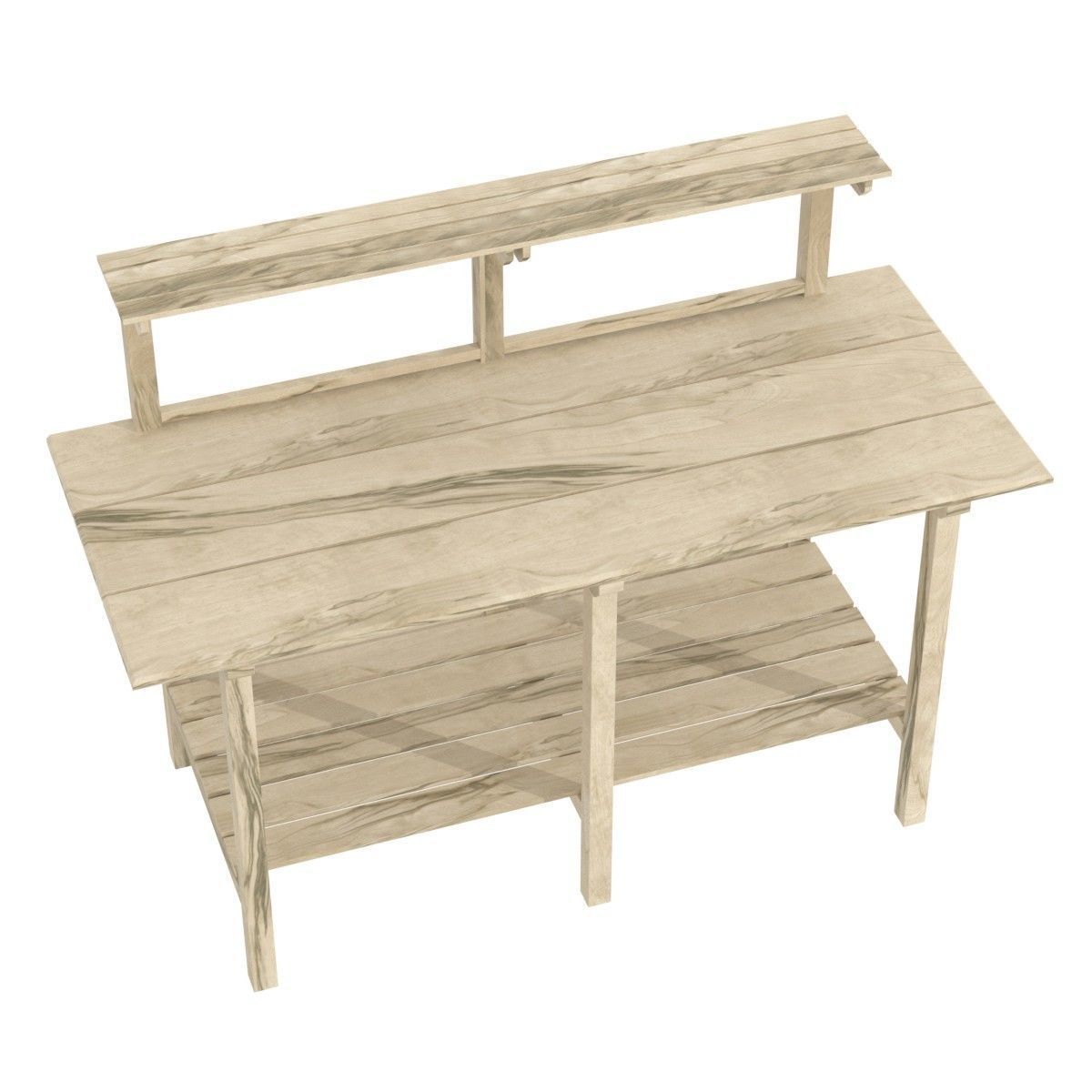 Shop Terrain Gardener Teak Potting Work Table  3D model_2